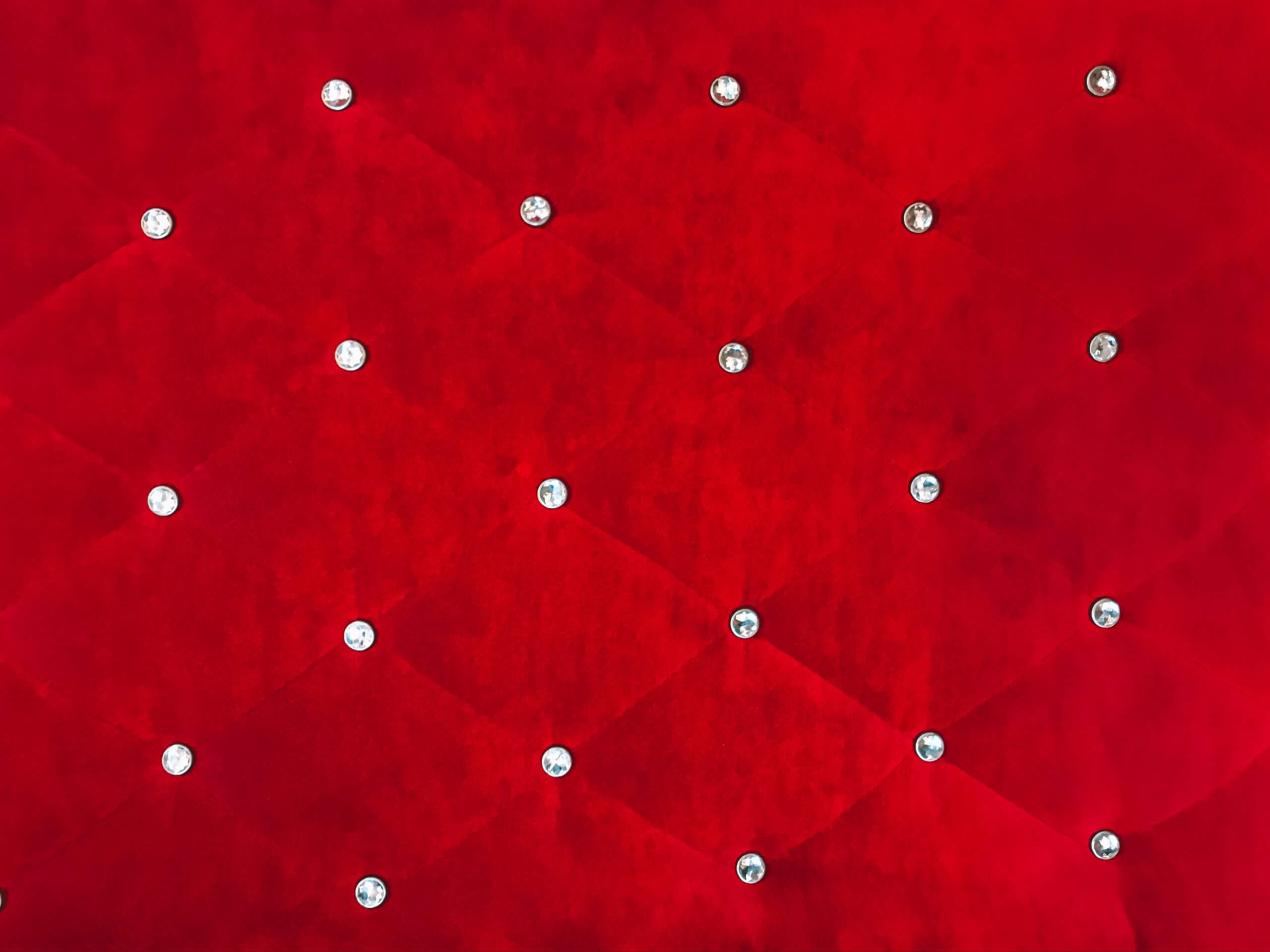 quilted red textile